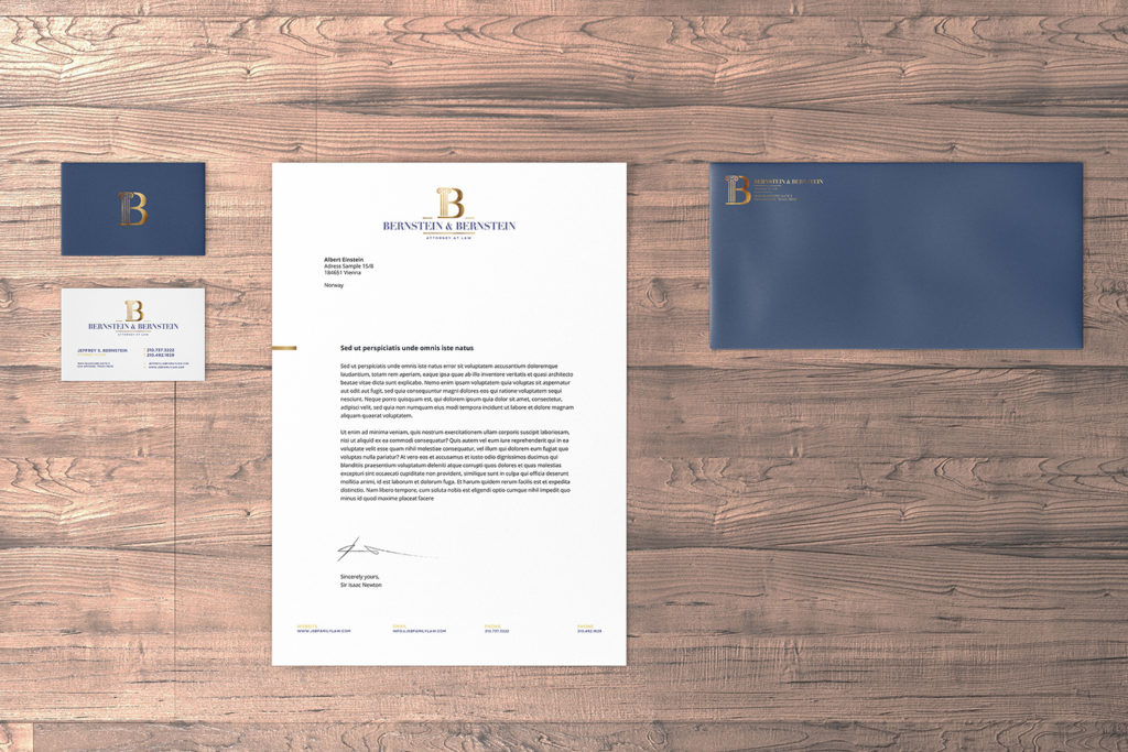 Bernstein & Bernstein brand identity package by Gova Creative