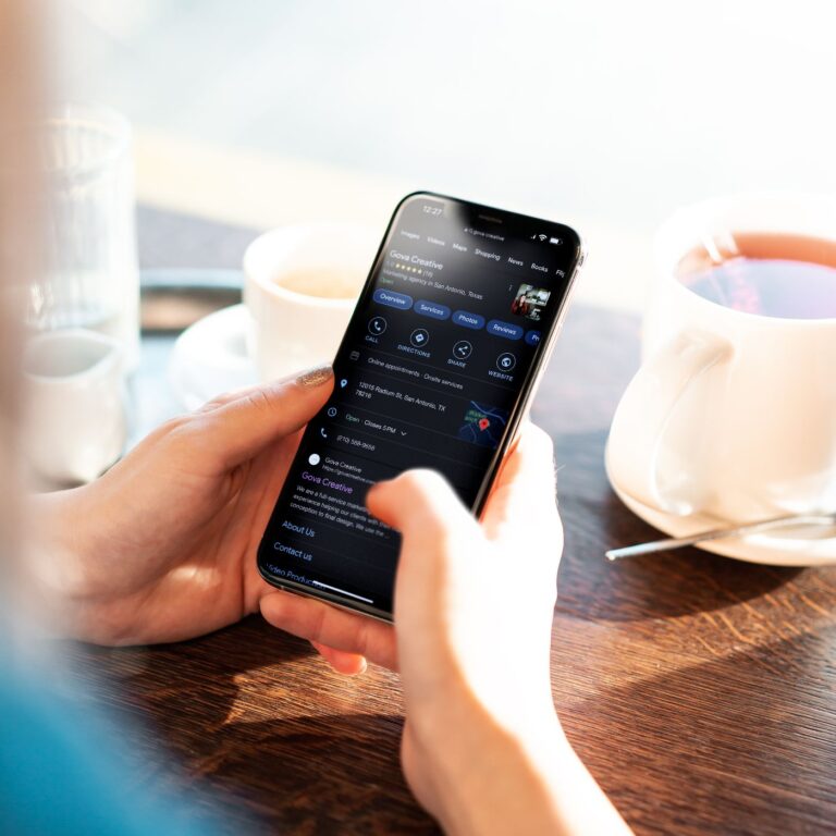Google and Meta ads on a smartphone